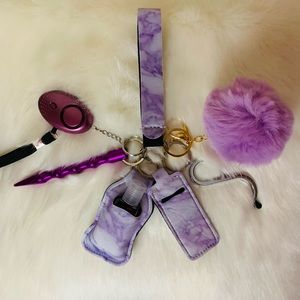 Purple Self Defense Keychain